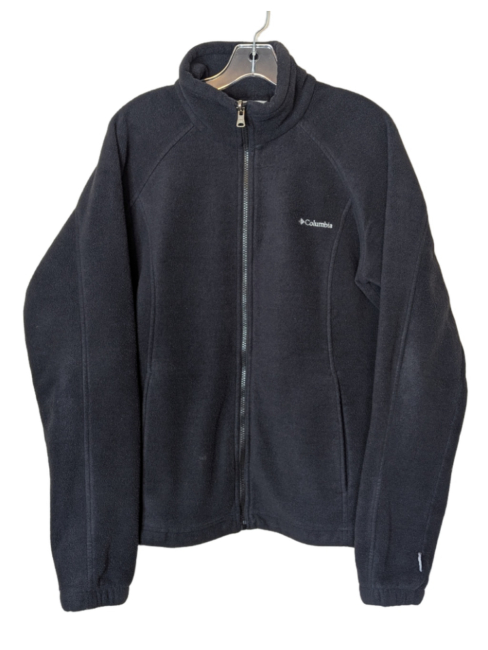 Women's XL Columbia Fleece Zip-Up Jacket Black